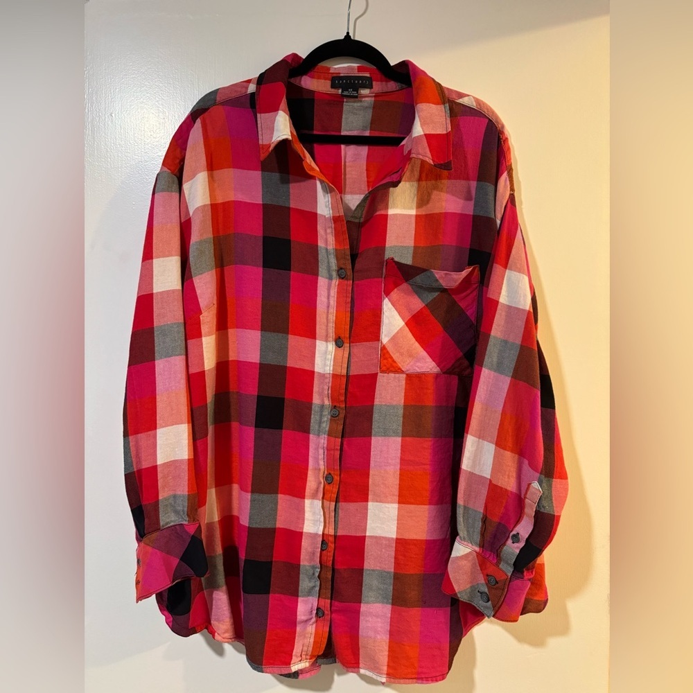 Sanctuary 3x button down light flannel
